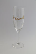Bridal Party Champagne Flute Glass