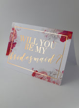 "Will you be my bridesmaid" Card - Gold Foil/Floral